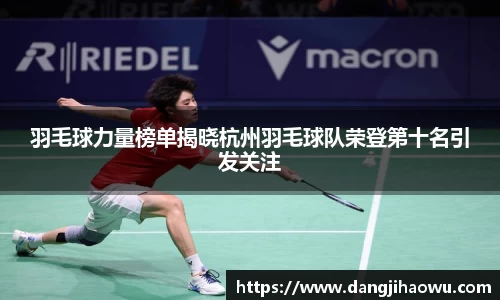 羽毛球力量榜单揭晓杭州羽毛球队荣登第十名引发关注